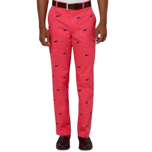 Brooks Brothers Clark Pants Whale Embroidery Nantucket Red Navy 34/34 - Picture 1 of 6